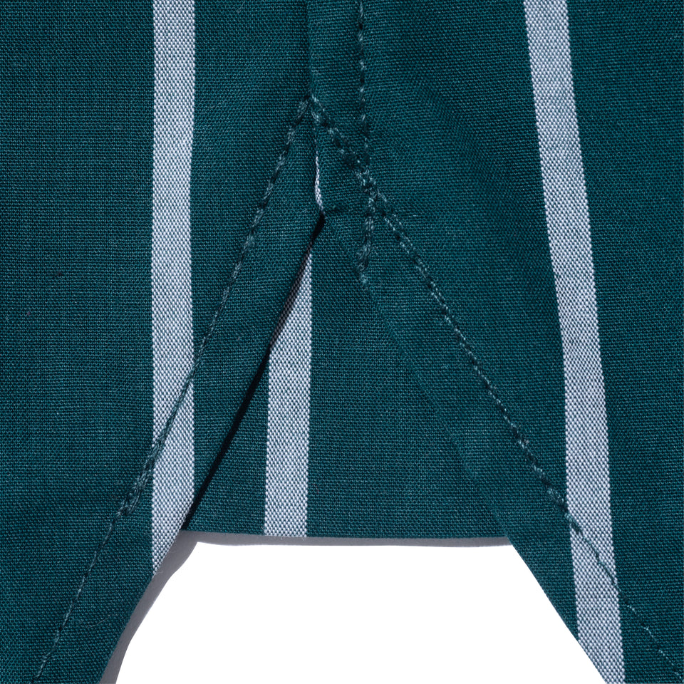 半袖 ブロード シャツ BLACK LABEL SS23 ストライプ ダークグリーン