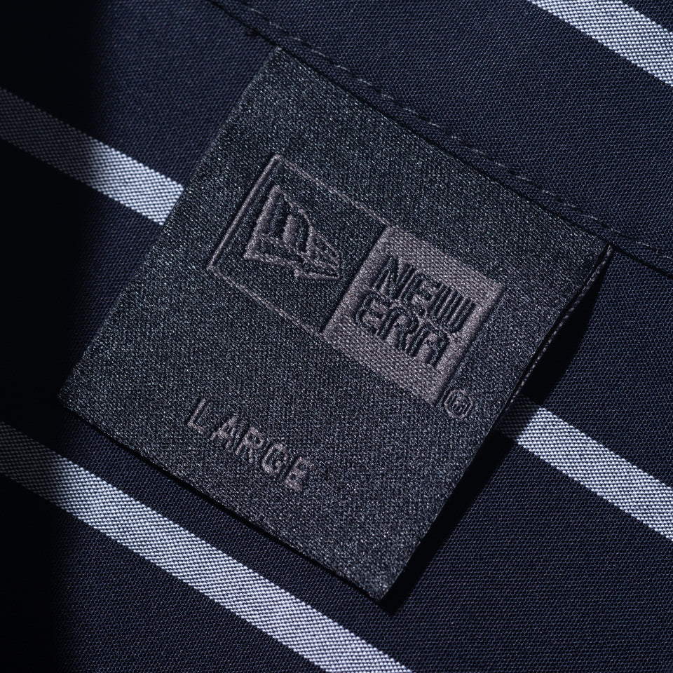 半袖 ブロード シャツ BLACK LABEL SS23 ストライプ ネイビー