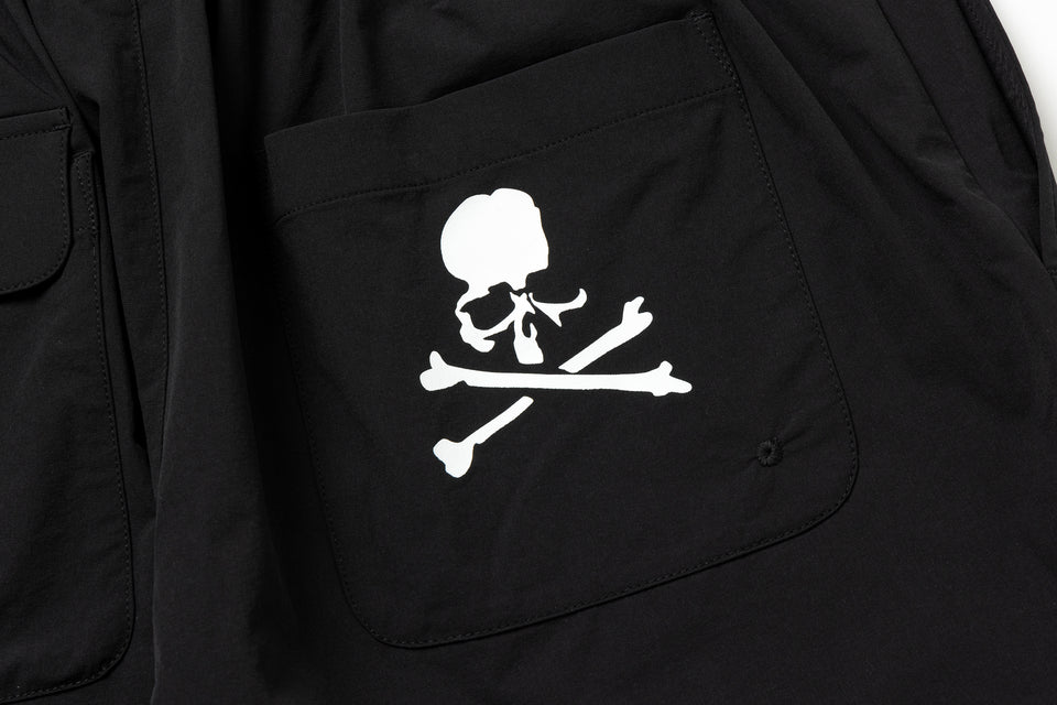 ストレッチナイロン ショートパンツ Turf & Surf mastermind JAPAN マスターマインド・ジャパン SS25 Skull Logo ブラック | ゴルフ