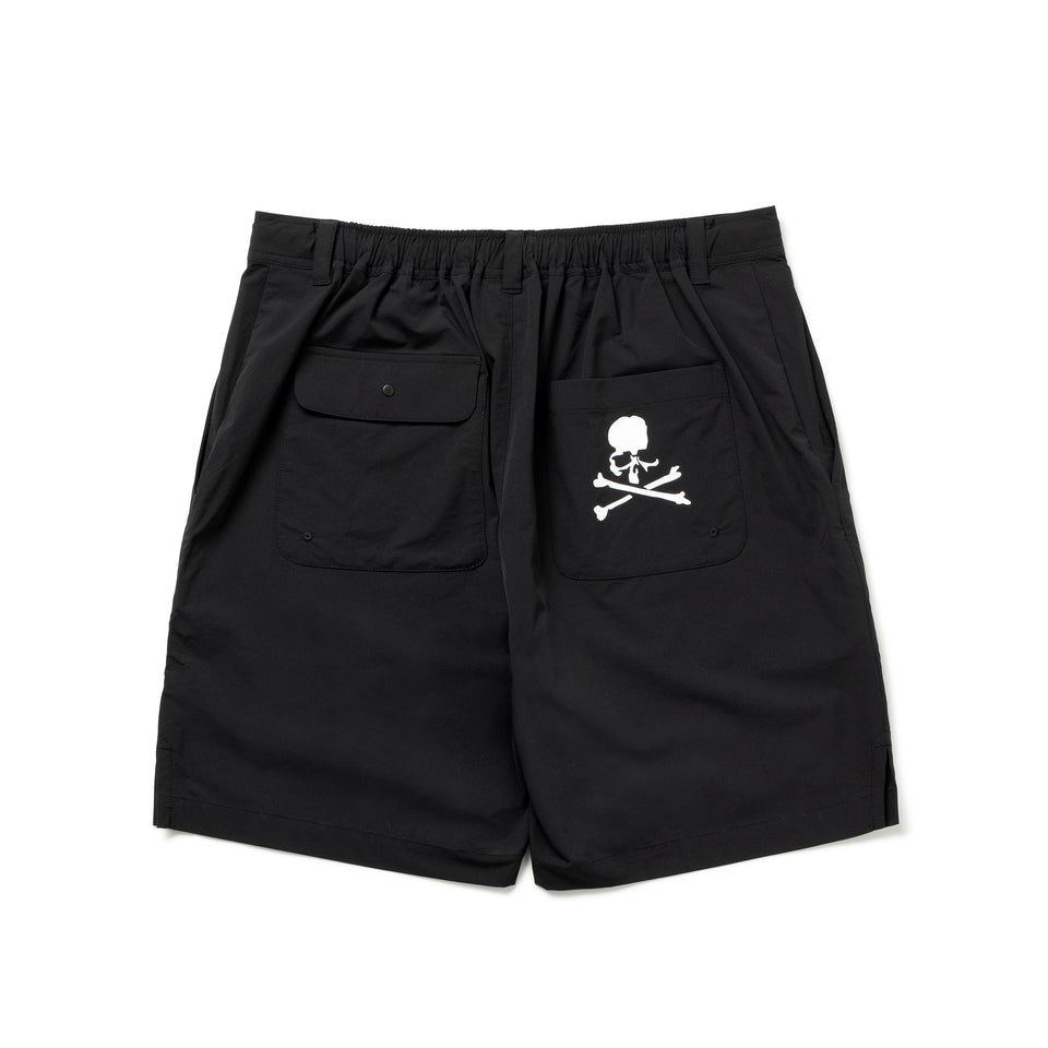 ストレッチナイロン ショートパンツ Turf & Surf mastermind JAPAN マスターマインド・ジャパン SS25 Skull Logo ブラック | ゴルフ