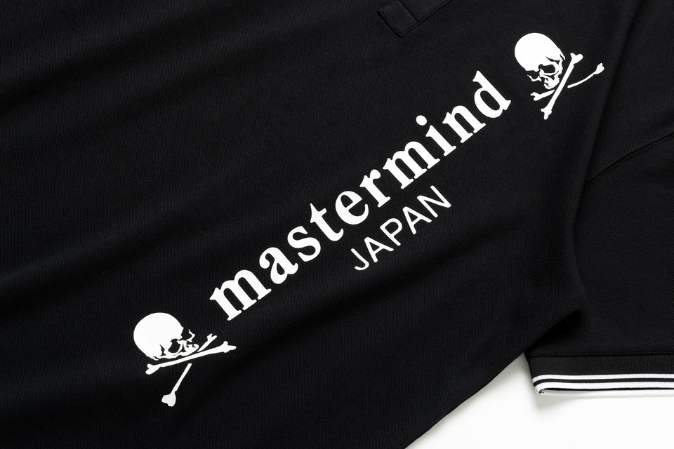 半袖 鹿の子 ポロシャツ mastermind JAPAN マスターマインド・ジャパン SS25 Skull Logo ブラック | ゴルフ