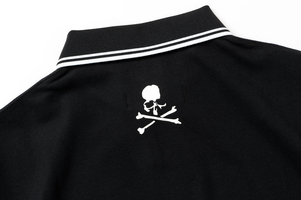 半袖 鹿の子 ポロシャツ mastermind JAPAN マスターマインド・ジャパン SS25 Skull Logo ブラック | ゴルフ