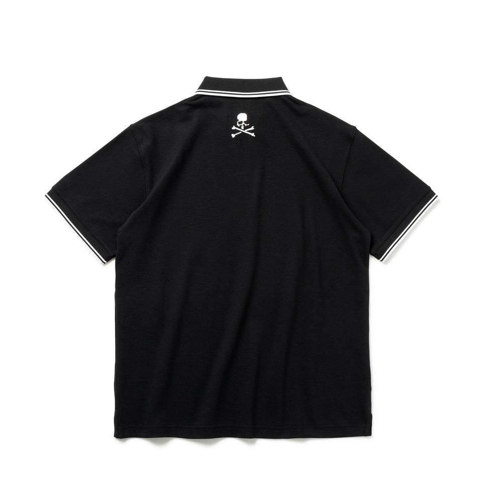 半袖 鹿の子 ポロシャツ mastermind JAPAN マスターマインド・ジャパン SS25 Skull Logo ブラック | ゴルフ