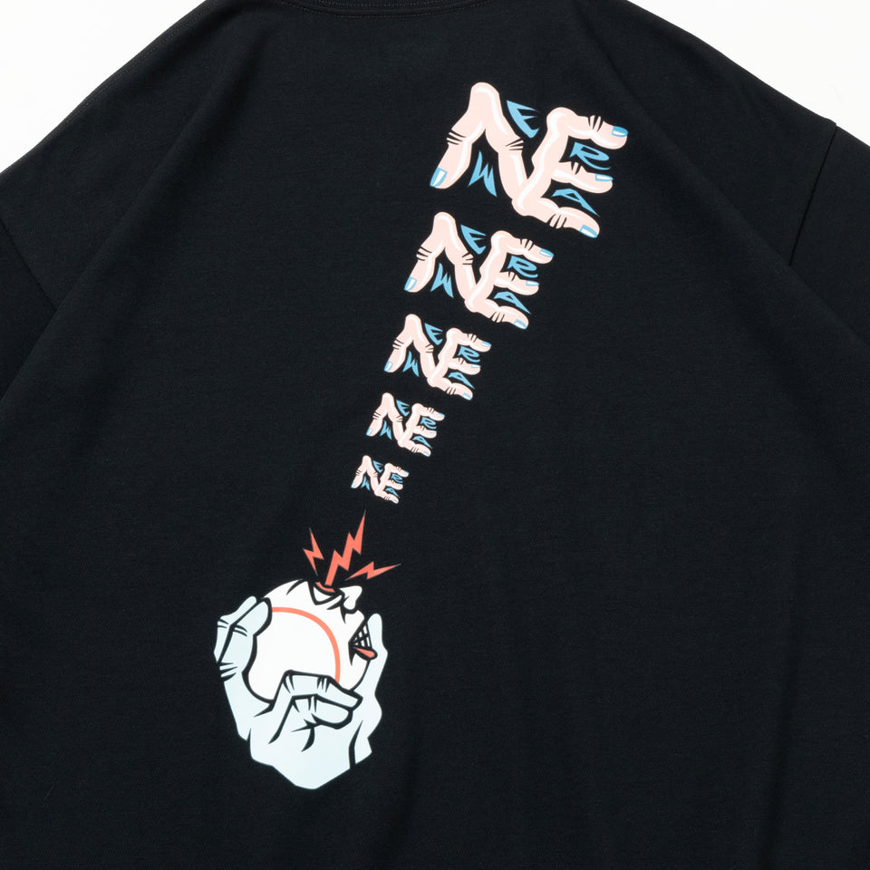 半袖 オーバーサイズド パフォーマンス Tシャツ COOKIE ボールフィンガー NEロゴ ブラック