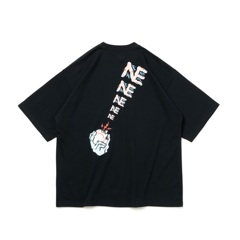 半袖 オーバーサイズド パフォーマンス Tシャツ COOKIE ボールフィンガー NEロゴ ブラック