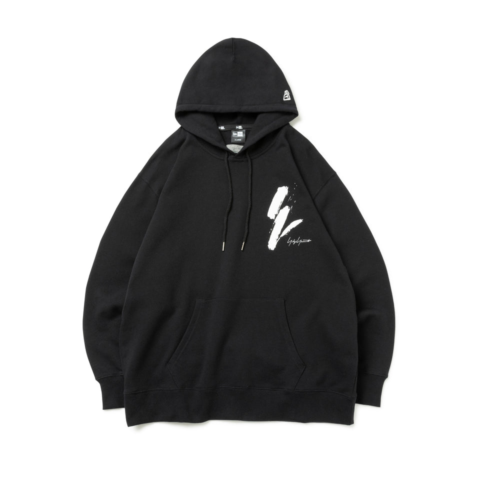 裏毛 オーバーサイズド プルオーバーフーディー Yohji Yamamoto FW23 シグネチャーロゴ Yモチーフ ブラック