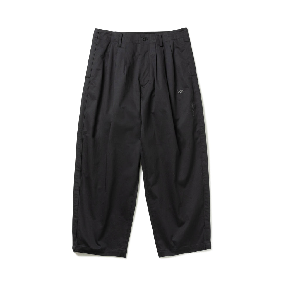 サイドテープパンツ Yohji Yamamoto FW23 シグネチャーロゴ ブラック