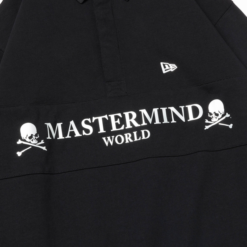 【ゴルフ】 長袖 ラグビーシャツ MASTERMIND WORLD ブラック