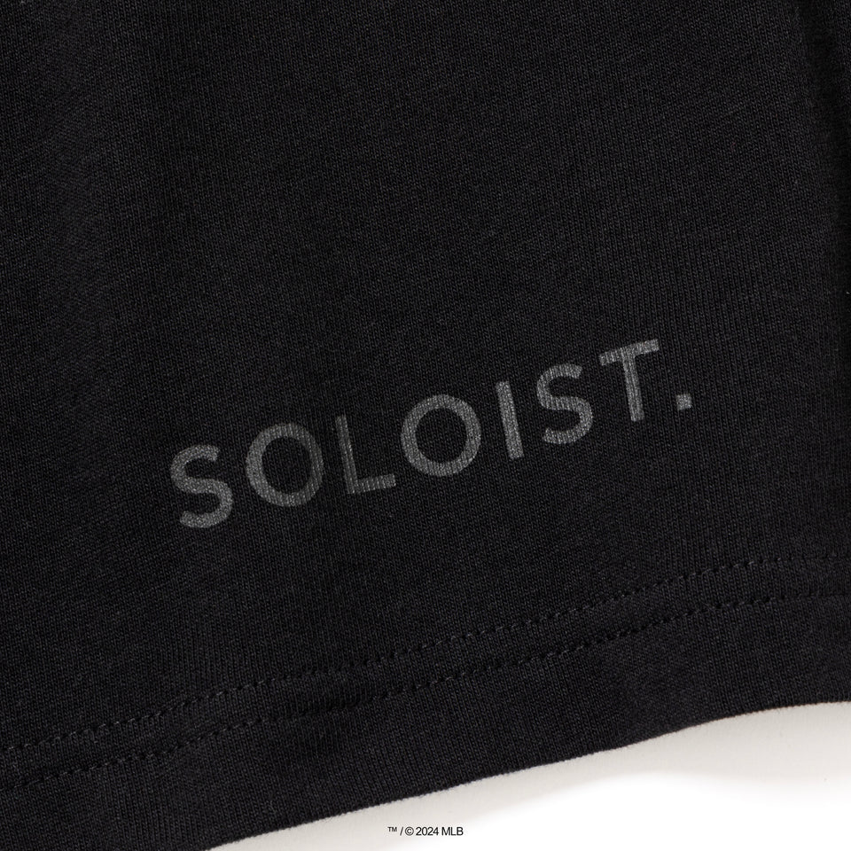 長袖 コットン Tシャツ MLB x TAKAHIROMIYASHITATheSoloist. テキサス・レンジャーズ ブラック レギュラーフィット
