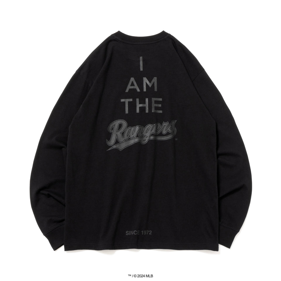 長袖 コットン Tシャツ MLB x TAKAHIROMIYASHITATheSoloist. テキサス・レンジャーズ ブラック レギュラーフィット