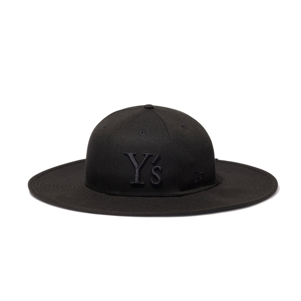 フィッテド ロングブリムハット Y's FW24 ブラック × ブラック