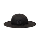 フィッテド ロングブリムハット Y's FW24 ブラック × ブラック