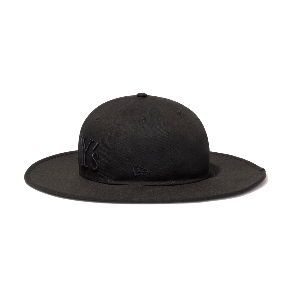 フィッテド ロングブリムハット Y's FW24 ブラック × ブラック