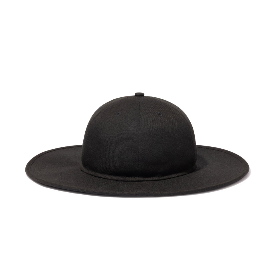 フィッテド ロングブリムハット Y's FW24 ブラック × ブラック