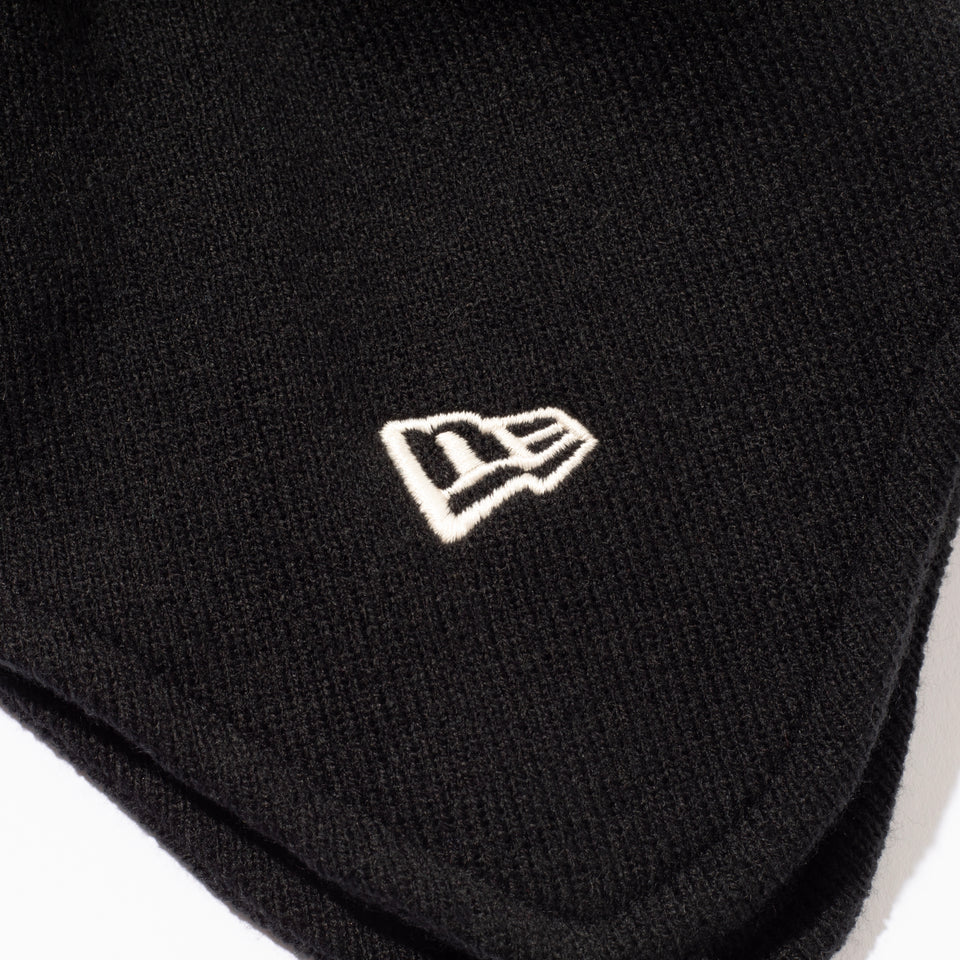 ポンポンニット イヤーフラップ Ear Flap Y's FW24 ブラック
