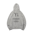 裏毛 プルオーバーフーディー Y's FW24 グレー