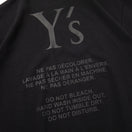 半袖 コットン Tシャツ Y's FW24 ブラック レギュラーフィット