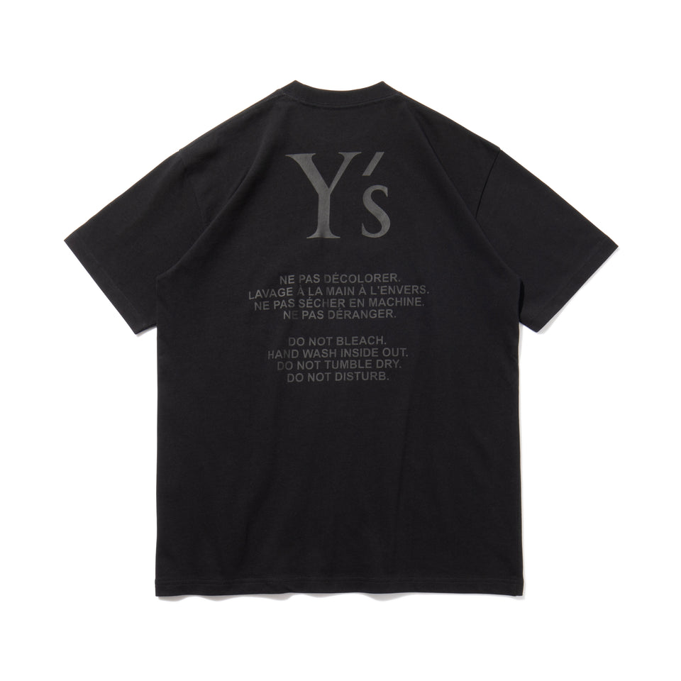 半袖 コットン Tシャツ Y's FW24 ブラック レギュラーフィット