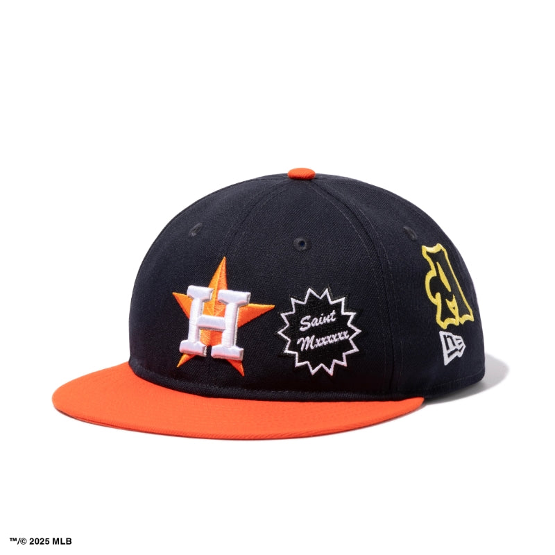 RC 9FIFTY ©SAINT Mxxxxxx × MLB ヒューストン・アストロズ ネイビー オレンジバイザー
