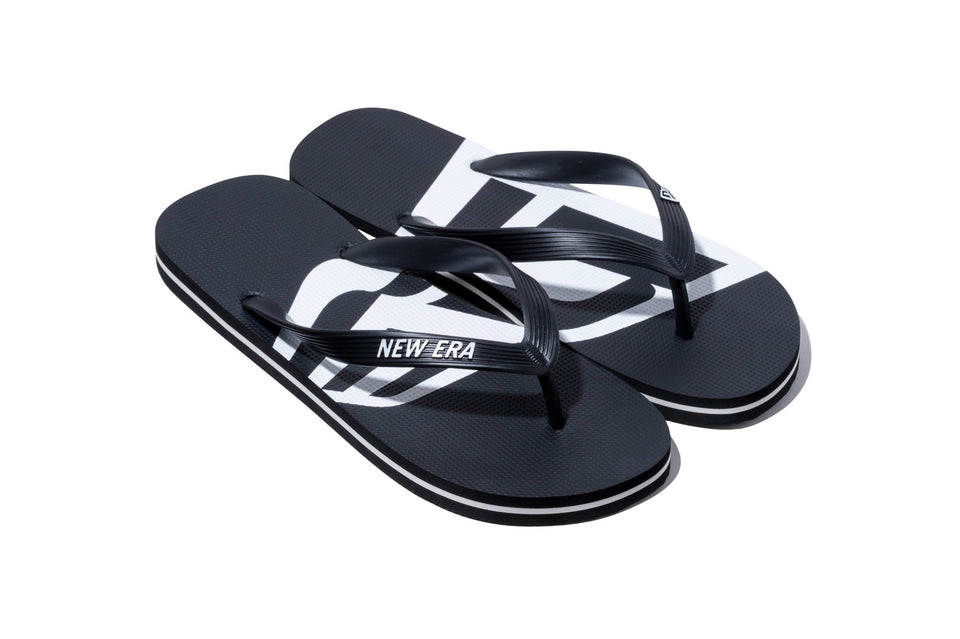 Beach Sandals ビーチサンダル フラッグ ブラック × ホワイト
