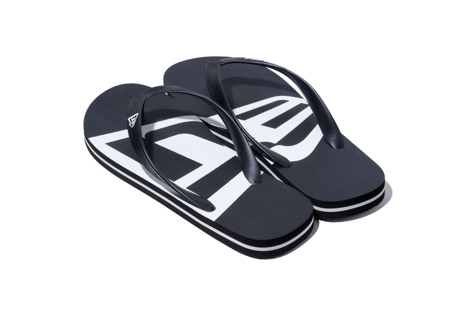 Beach Sandals ビーチサンダル フラッグ ブラック × ホワイト