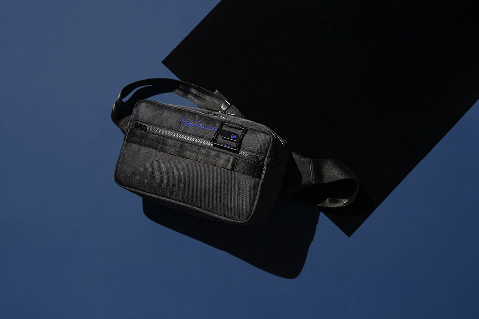 スクエア ウエストバッグ 7L Yohji Yamamoto SS19 ブラック × ブルー