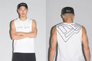 マッスルタンクトップ ニューエラ ワードマーク & ビッグフラッグ ホワイト 【NEW ERA WORKOUT】