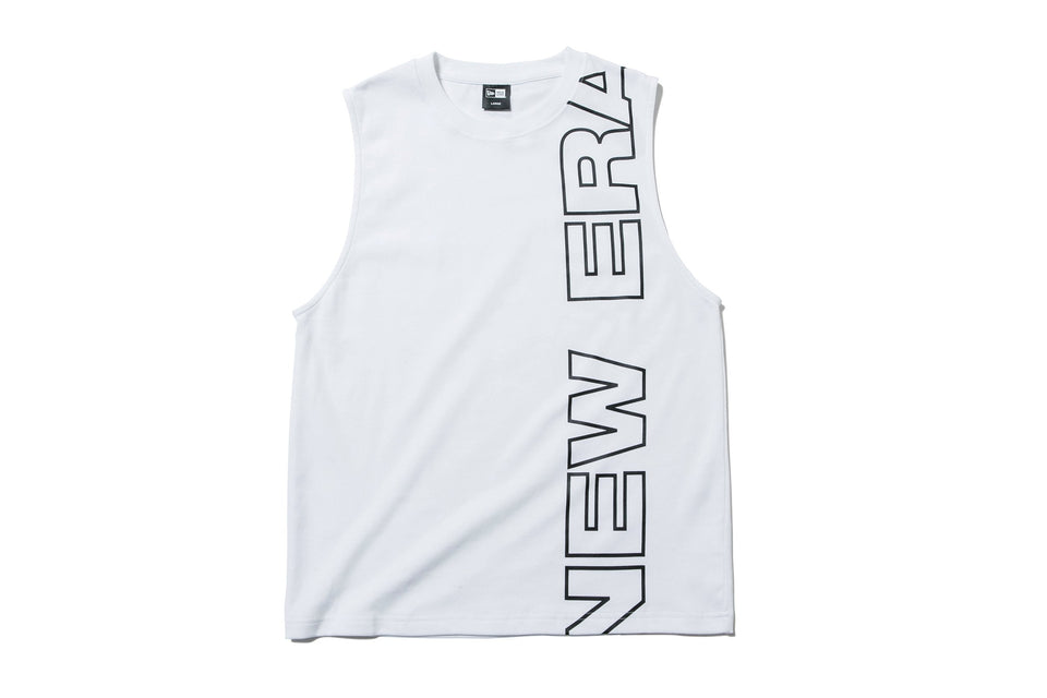 マッスルタンクトップ ニューエラ ワードマーク バーチカル ホワイト 【NEW ERA WORKOUT】