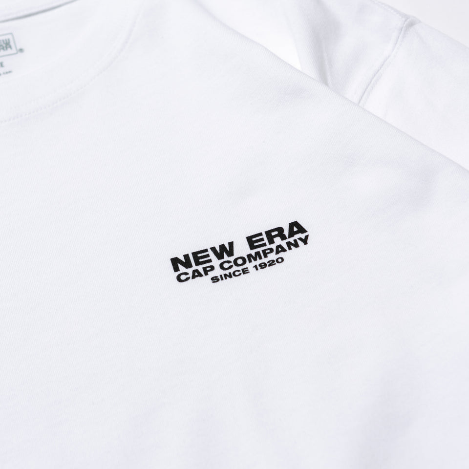 長袖 コットン Tシャツ ニューエラ キャップ カンパニー ホワイト × ブラック
