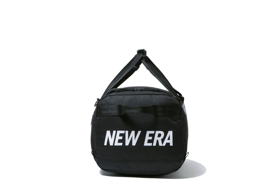 クラブ ダッフルバッグ 50L 2ウェイ プリントロゴ ブラック × ホワイト