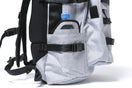 キャリアパック 35L プリントロゴ ヘザーライトグレー × ホワイト
