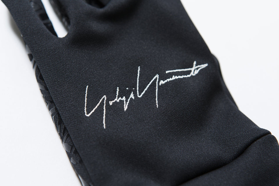 イータッチ グローブ ウィンドストップ ストレッチ フリース Yohji Yamamoto FW19 シグネチャーロゴ ブラック