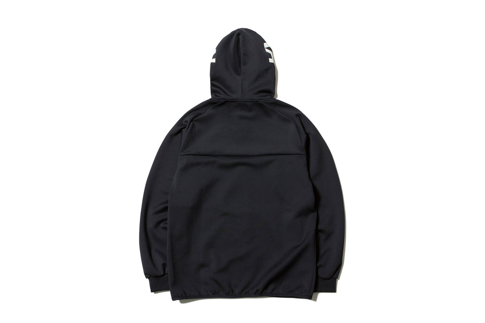 ウォームアップジャケット フードロゴ ブラック × ホワイト 【 Performance Apparel 】