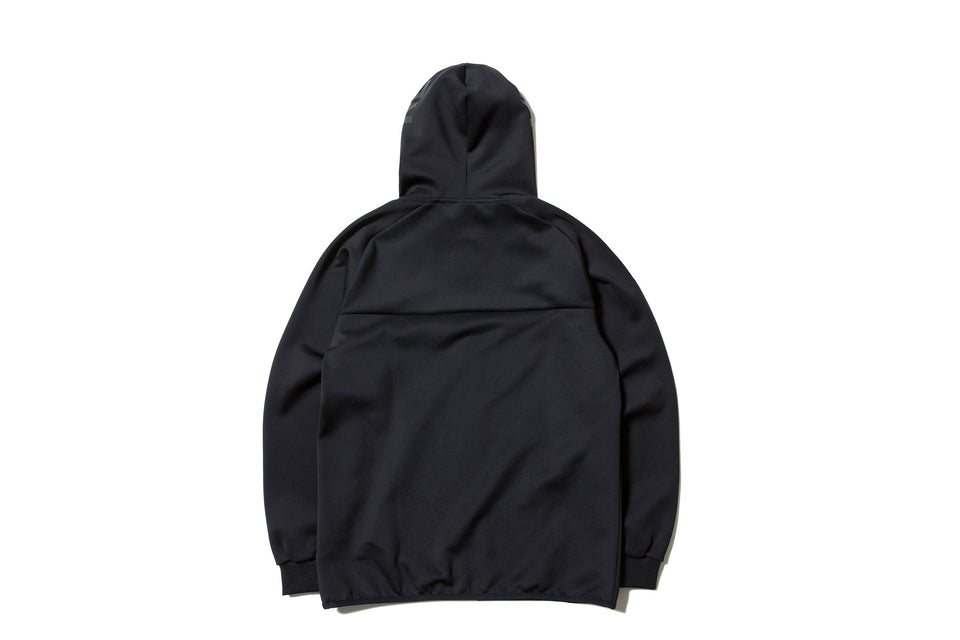 ウォームアップジャケット フードロゴ ブラック × ブラック 【 Performance Apparel 】
