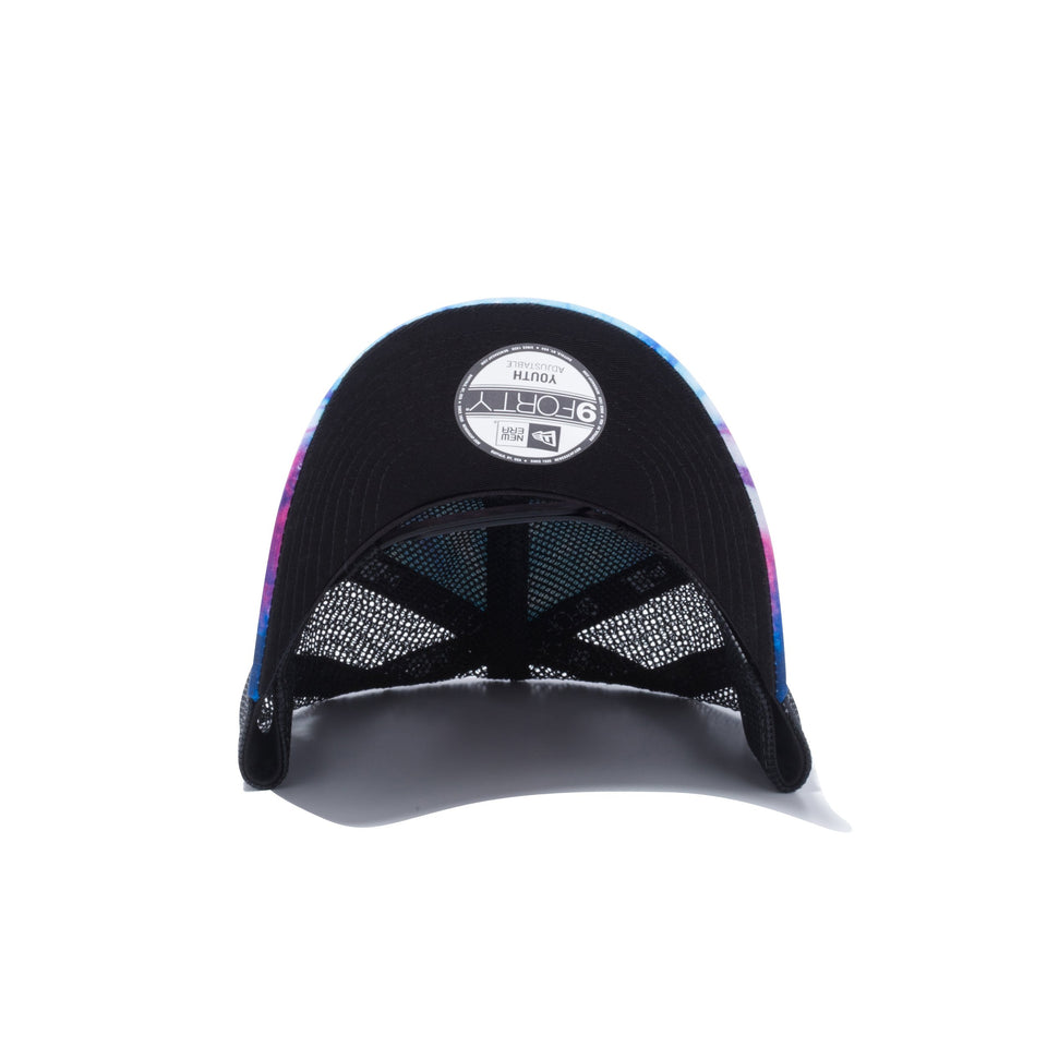 Youth 9FORTY A-Frame トラッカー カラータイダイ オールオーバープリント ブラックメッシュ