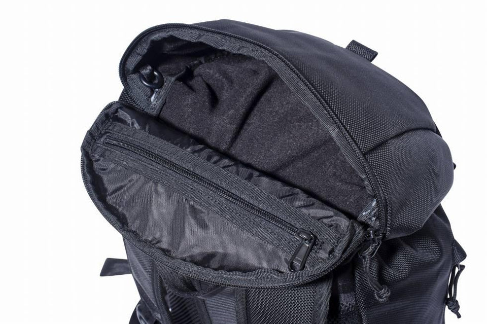 ラックサックミニ 20.5L プリントロゴ ブラック × ホワイト