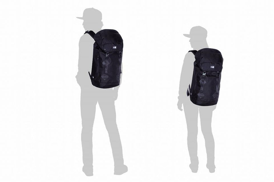 ラックサック 35L プリントロゴ TPUブラック × ブラック