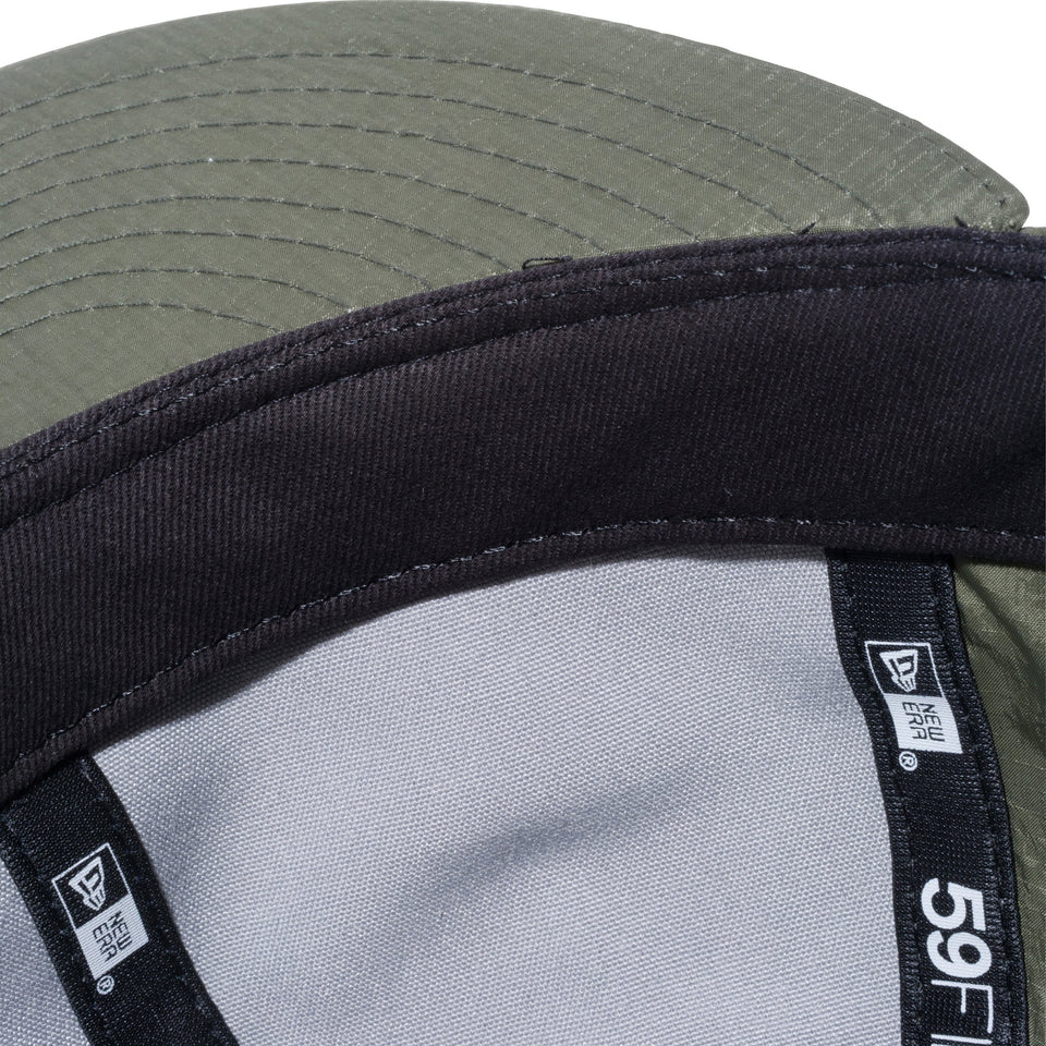 RC 59FIFTY フラットバイザー リップストップタフタ ニューヨーク・ヤンキース ミニロゴ オリーブ