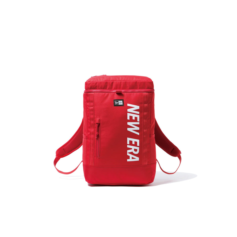 ボックスパック ミディアム 25L プリントロゴ レッド × ホワイト