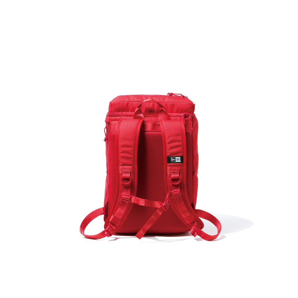 ボックスパック ミディアム 25L プリントロゴ レッド × ホワイト
