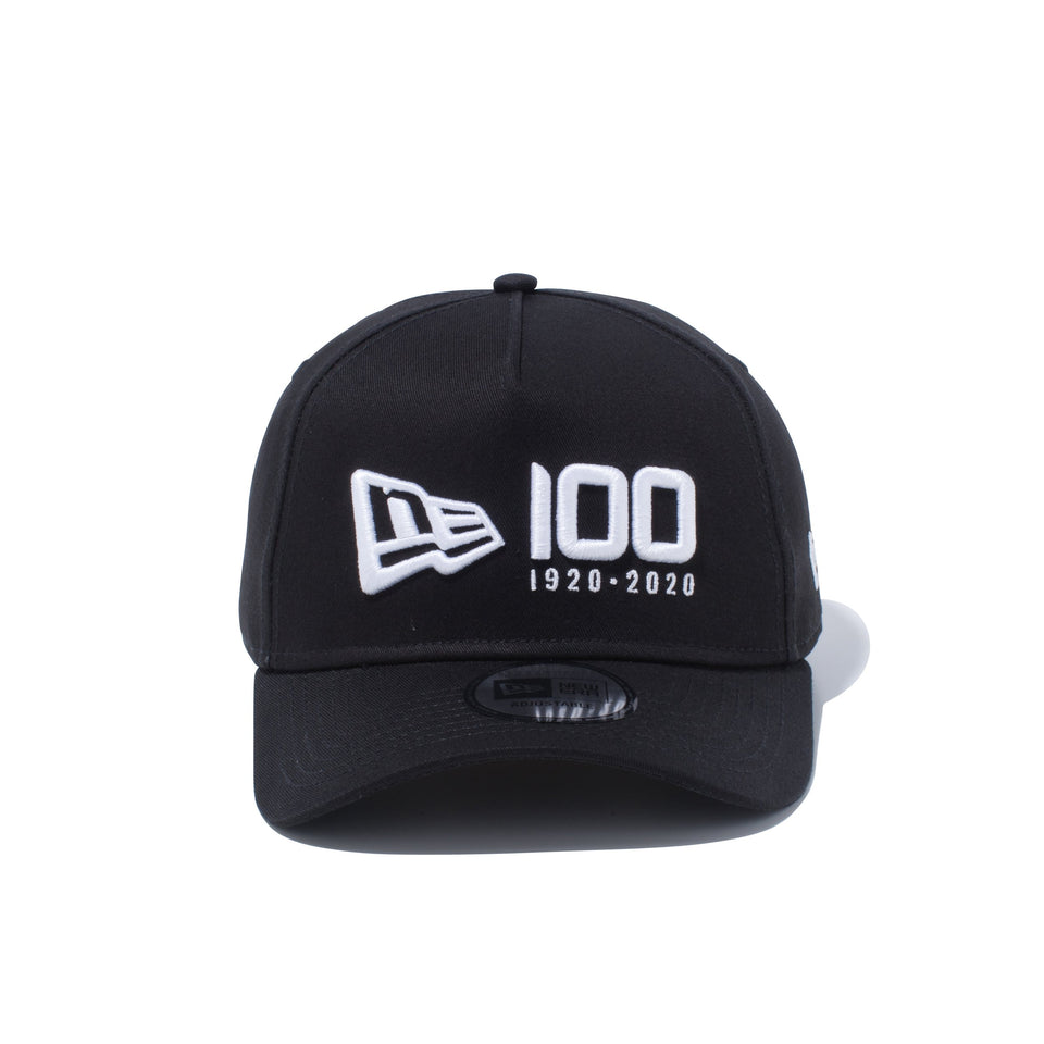 9FORTY A-Frame ニューエラ 100周年ロゴ ブラック × ホワイト