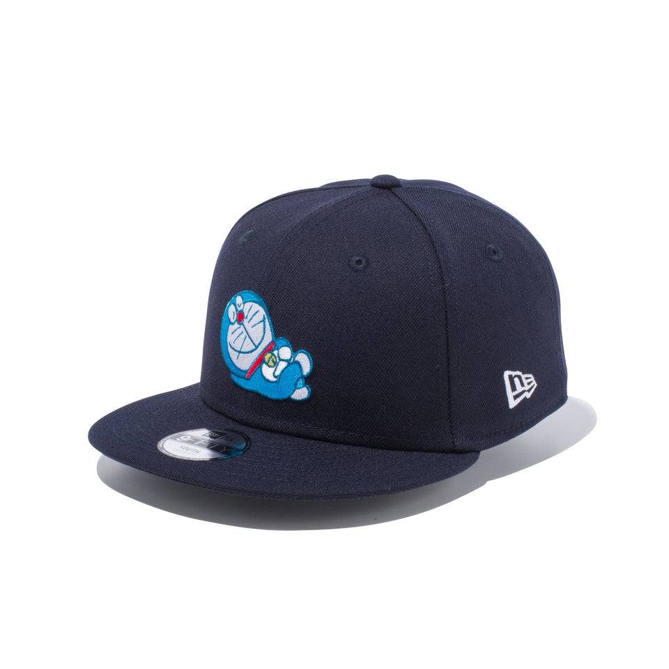 Youth 9FIFTY ドラえもん オリジナル ロゴ ネイビー インサイド オールオーバープリント