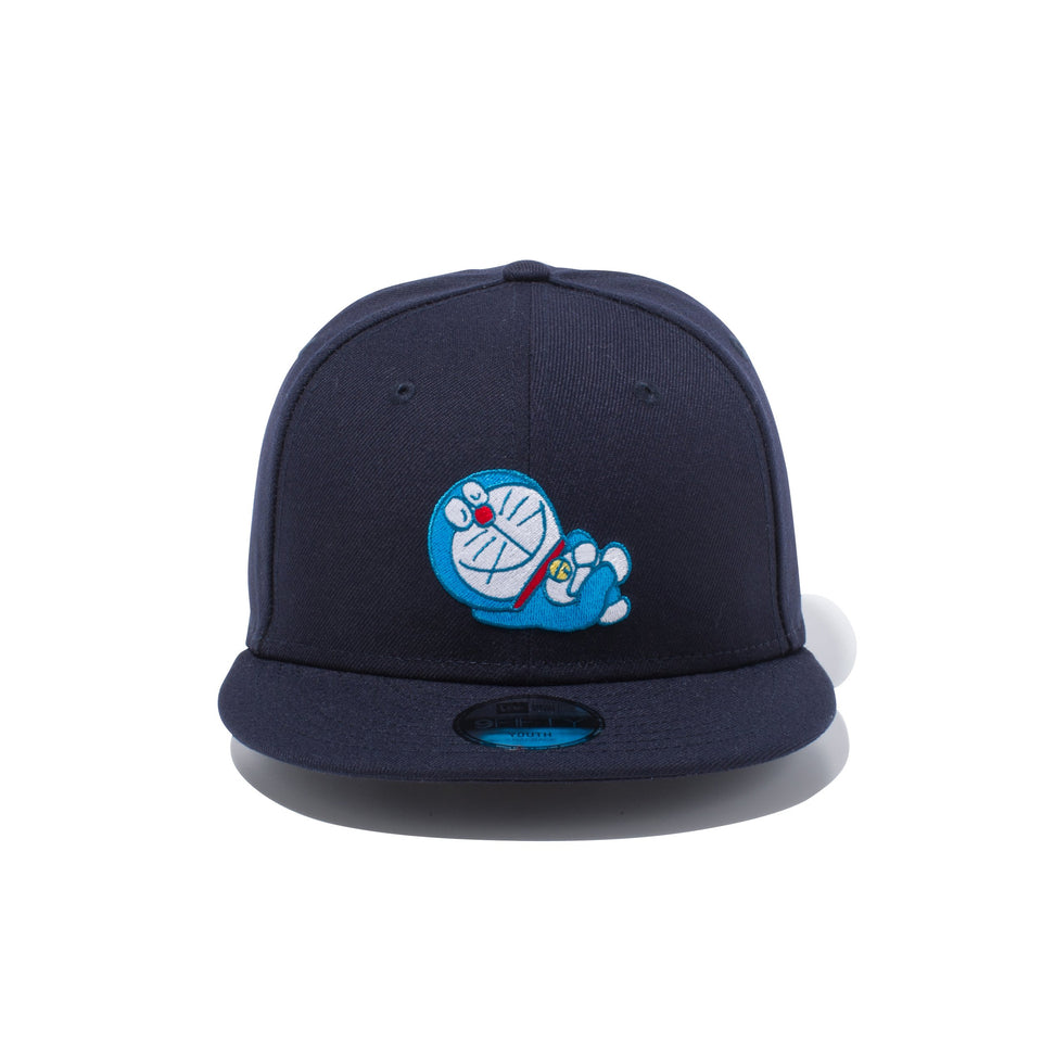 Youth 9FIFTY ドラえもん オリジナル ロゴ ネイビー インサイド オールオーバープリント