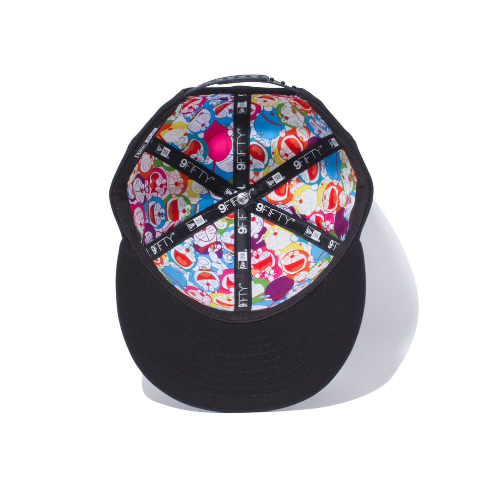 Youth 9FIFTY ドラえもん オリジナル ロゴ ブラック インサイド オールオーバープリント