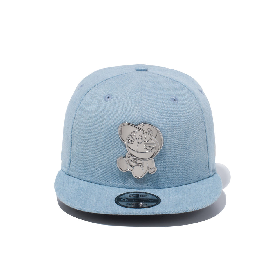 9FIFTY ドラえもん オリジナル シルバーメタルプレート ウォッシュドデニム