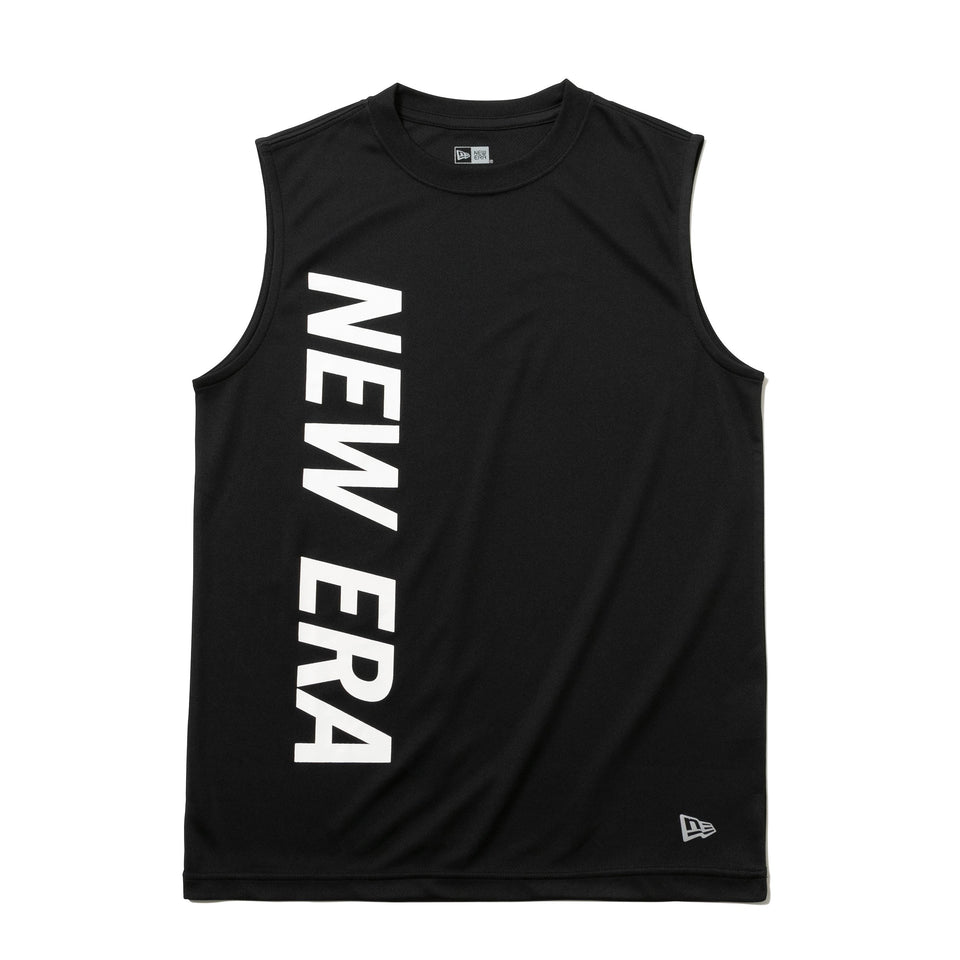 テック タンクトップ バーチカル ニューエラ ブラック × ホワイト 【 Performance Apparel 】