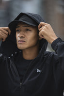 トラックフルジップフーディージャケット ニューエラ ワードマーク バックロゴ ブラック 【NEW ERA WORKOUT】