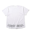オーバーサイズド パフォーマンス Tシャツ フラッグ & リア ニューエラ ワードマーク ラウンド ホワイト 【NEW ERA WORKOUT】