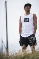 タンクトップ ボックス フラッグロゴ ニューエラ ワードマーク ホワイト 【NEW ERA WORKOUT】