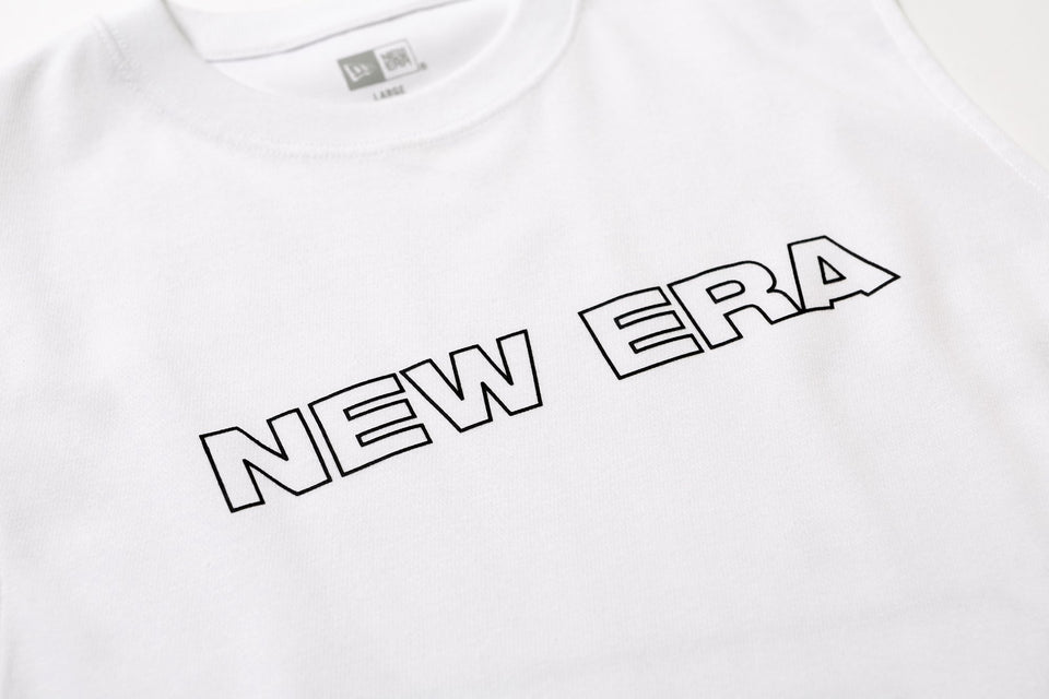 マッスルタンクトップ ニューエラ ワードマーク & リア ビッグフラッグ ホワイト 【NEW ERA WORKOUT】